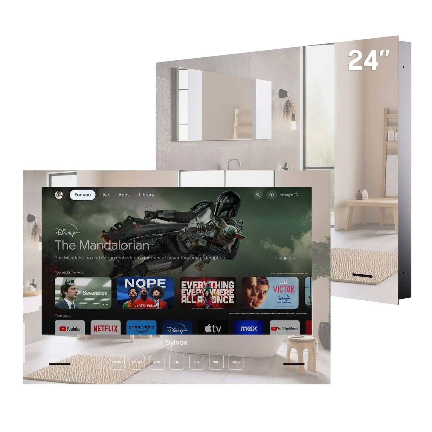 SMART WATERPROOF MIRROR TV