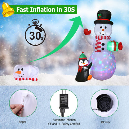 Quntis Inflatable Outdoor Christmas Inflatables for Christmas Decoration, 1.8M Giant Inflatable Snowmen