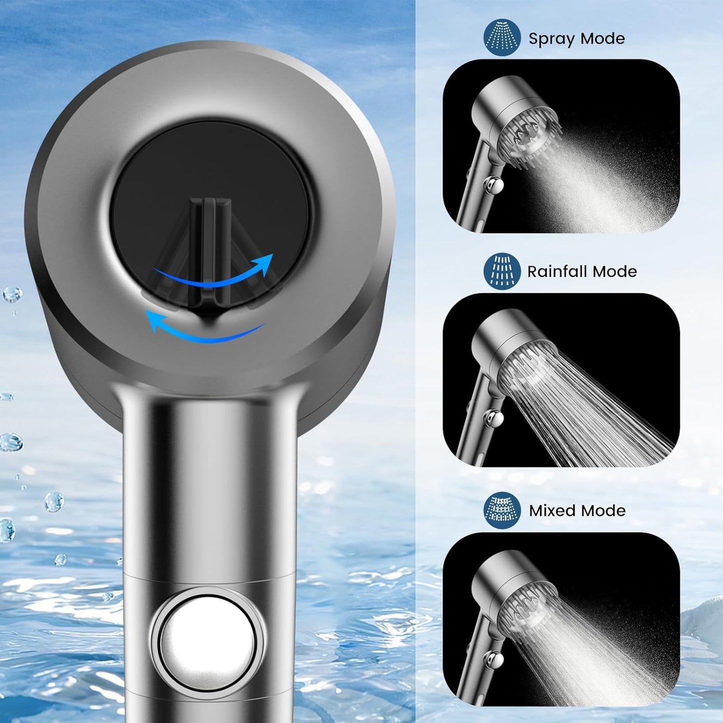 SilkStream©  Messaging Shower Head