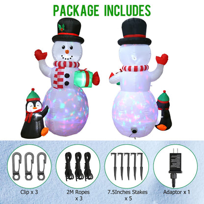 Quntis Inflatable Outdoor Christmas Inflatables for Christmas Decoration, 1.8M Giant Inflatable Snowmen