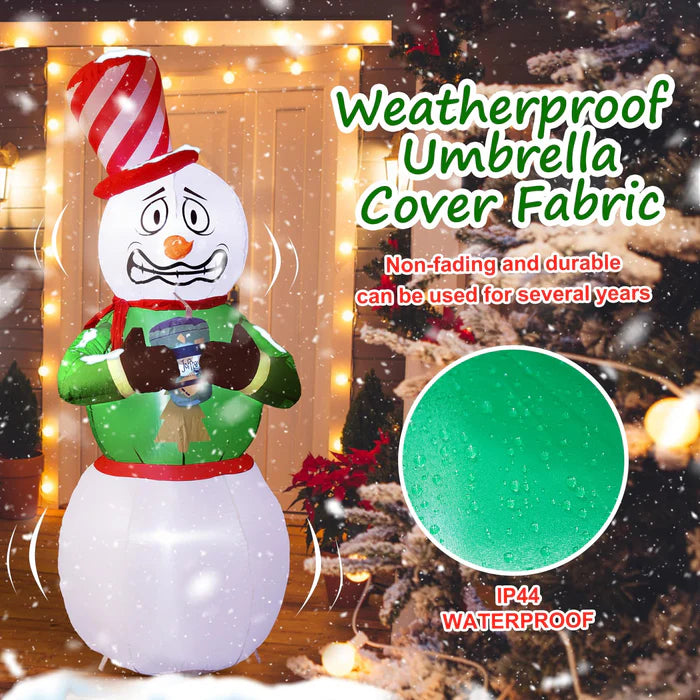 Shivering Inflatable LED Snowman