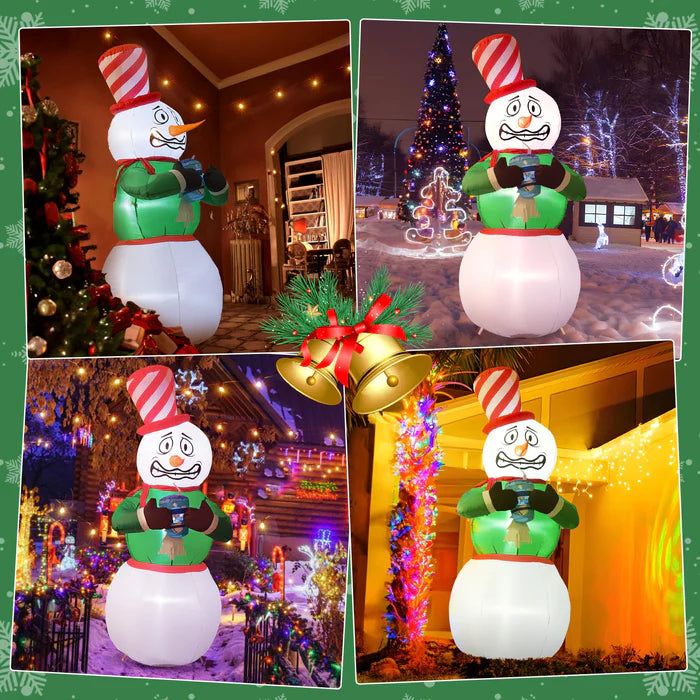 Shivering Inflatable LED Snowman