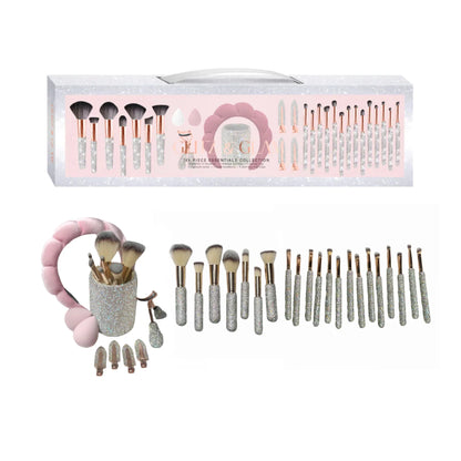 Silver/Pink Glitz & Glam | 30pc Essentials Collection Brush Set